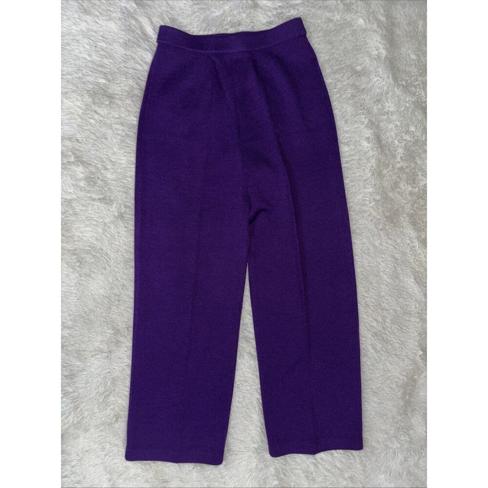 St John Collection Santana Knit High Rise Straight Leg Pull On Pants Size 4
